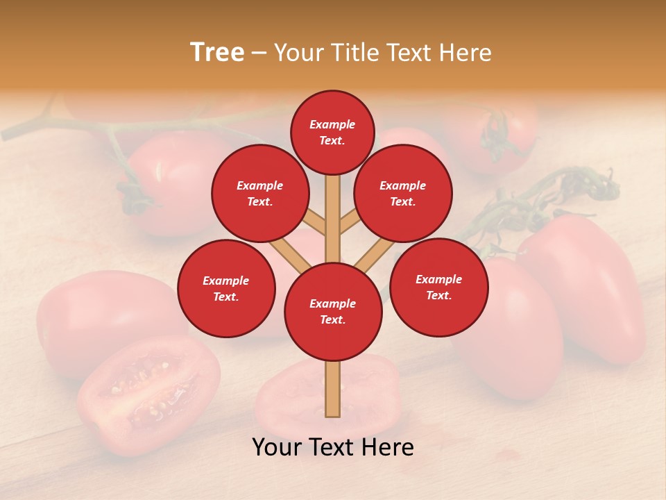 A Bunch Of Tomatoes On A Cutting Board PowerPoint Template