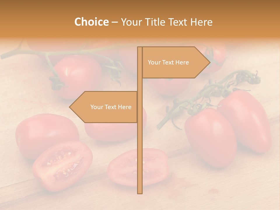 A Bunch Of Tomatoes On A Cutting Board PowerPoint Template