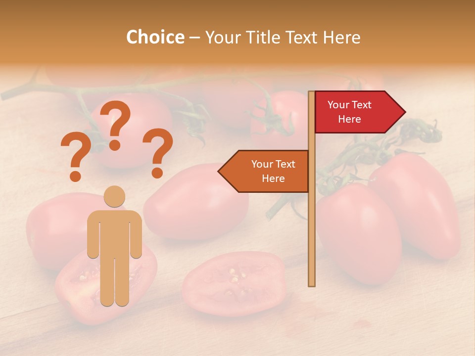 A Bunch Of Tomatoes On A Cutting Board PowerPoint Template
