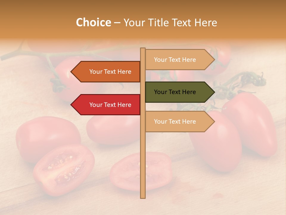 A Bunch Of Tomatoes On A Cutting Board PowerPoint Template