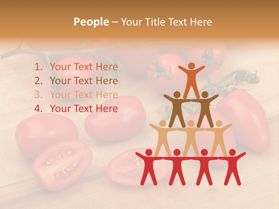 A Bunch Of Tomatoes On A Cutting Board PowerPoint Template