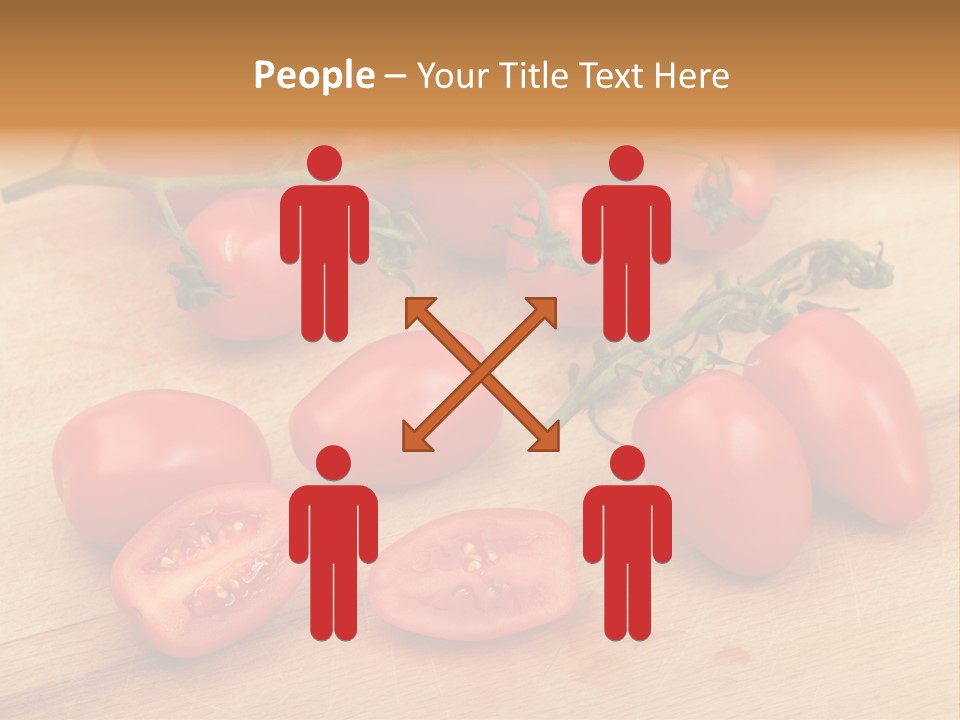 A Bunch Of Tomatoes On A Cutting Board PowerPoint Template