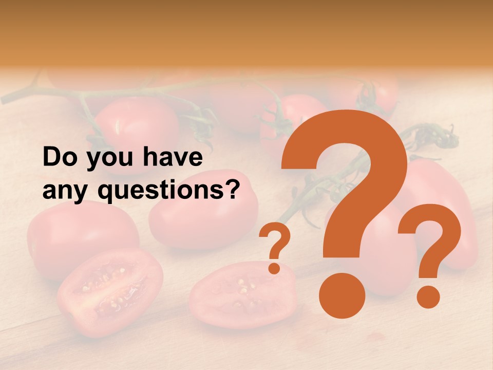 A Bunch Of Tomatoes On A Cutting Board PowerPoint Template