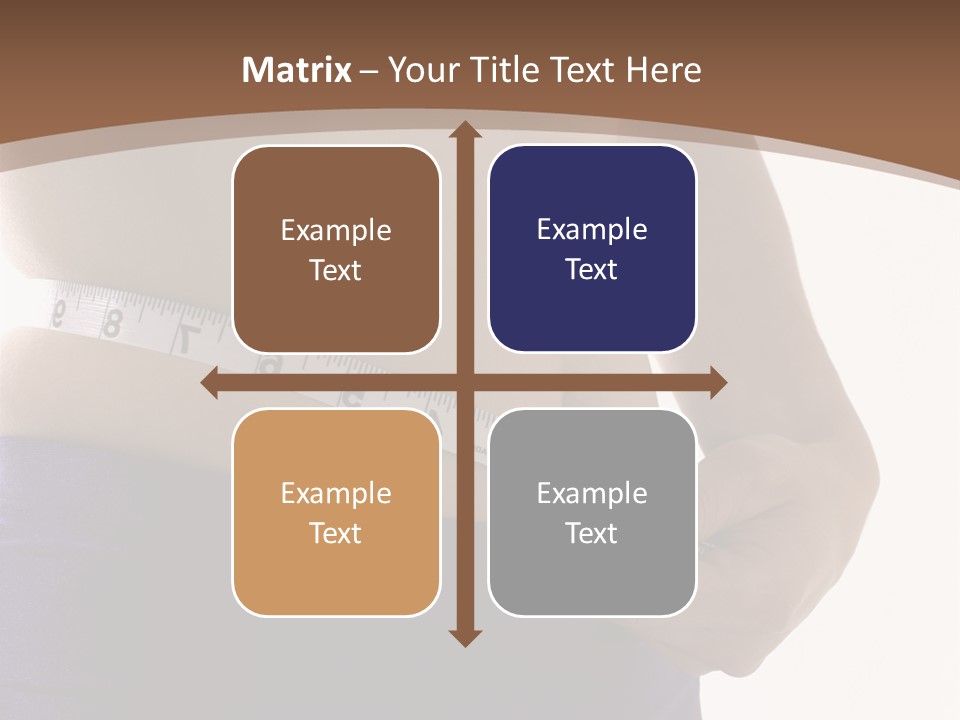 A Woman Measuring Her Waist With A Measuring Tape PowerPoint Template