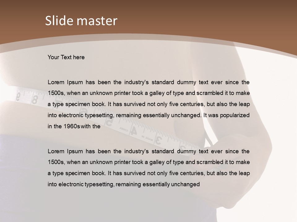 A Woman Measuring Her Waist With A Measuring Tape PowerPoint Template