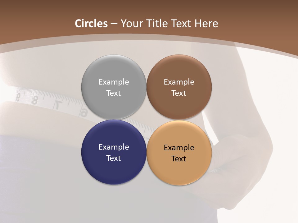 A Woman Measuring Her Waist With A Measuring Tape PowerPoint Template