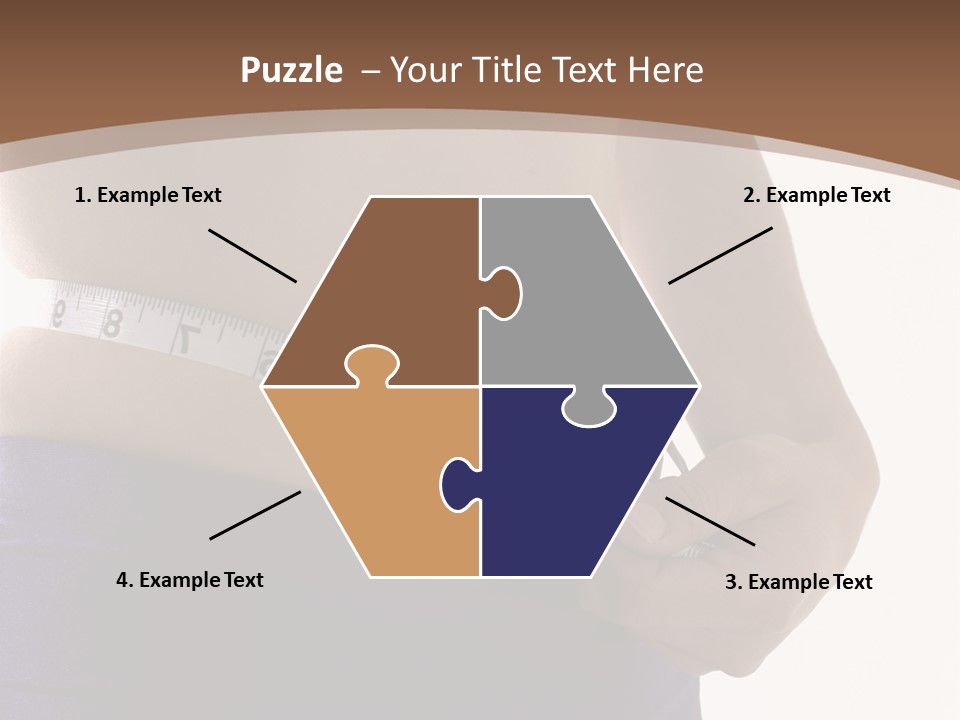 A Woman Measuring Her Waist With A Measuring Tape PowerPoint Template