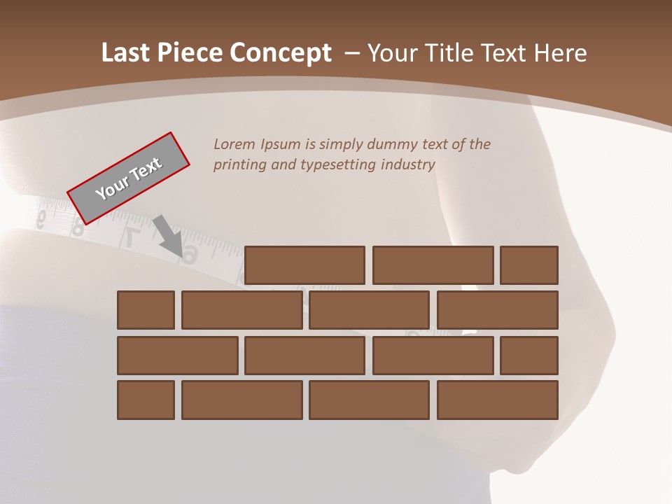 A Woman Measuring Her Waist With A Measuring Tape PowerPoint Template