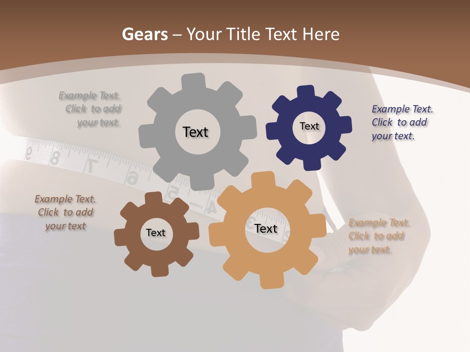 A Woman Measuring Her Waist With A Measuring Tape PowerPoint Template