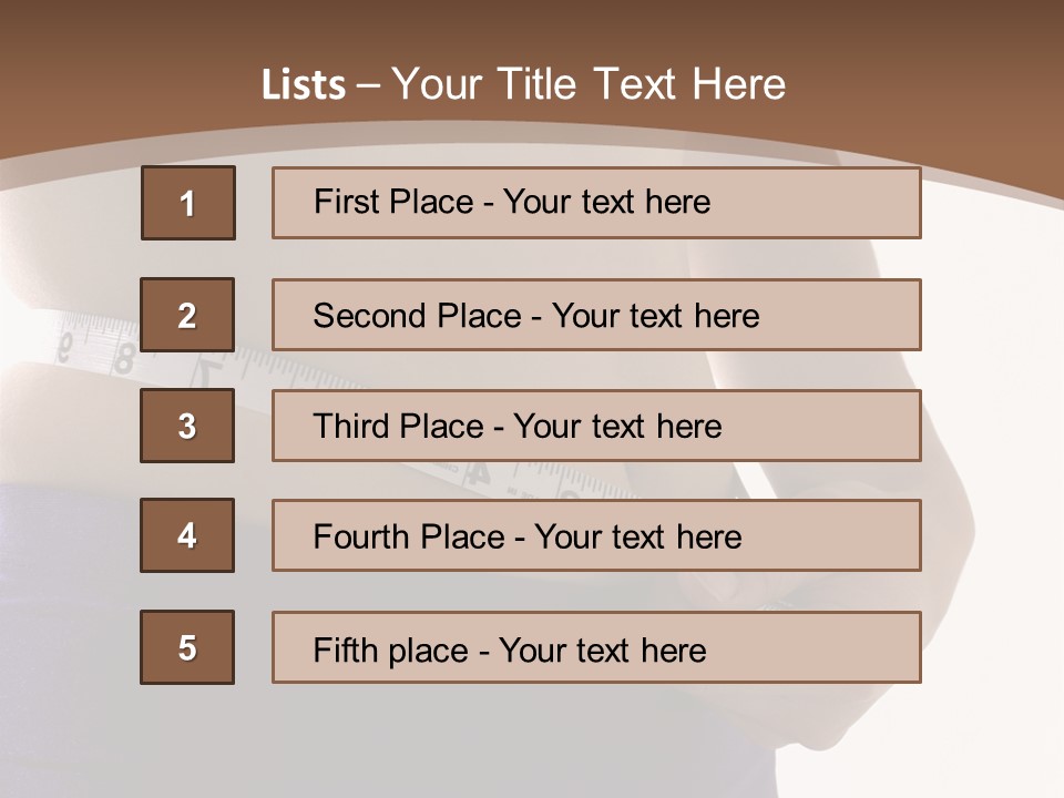 A Woman Measuring Her Waist With A Measuring Tape PowerPoint Template