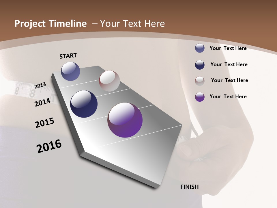 A Woman Measuring Her Waist With A Measuring Tape PowerPoint Template