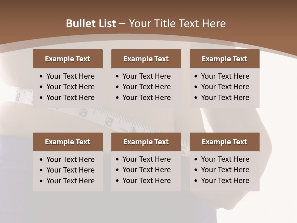 A Woman Measuring Her Waist With A Measuring Tape PowerPoint Template