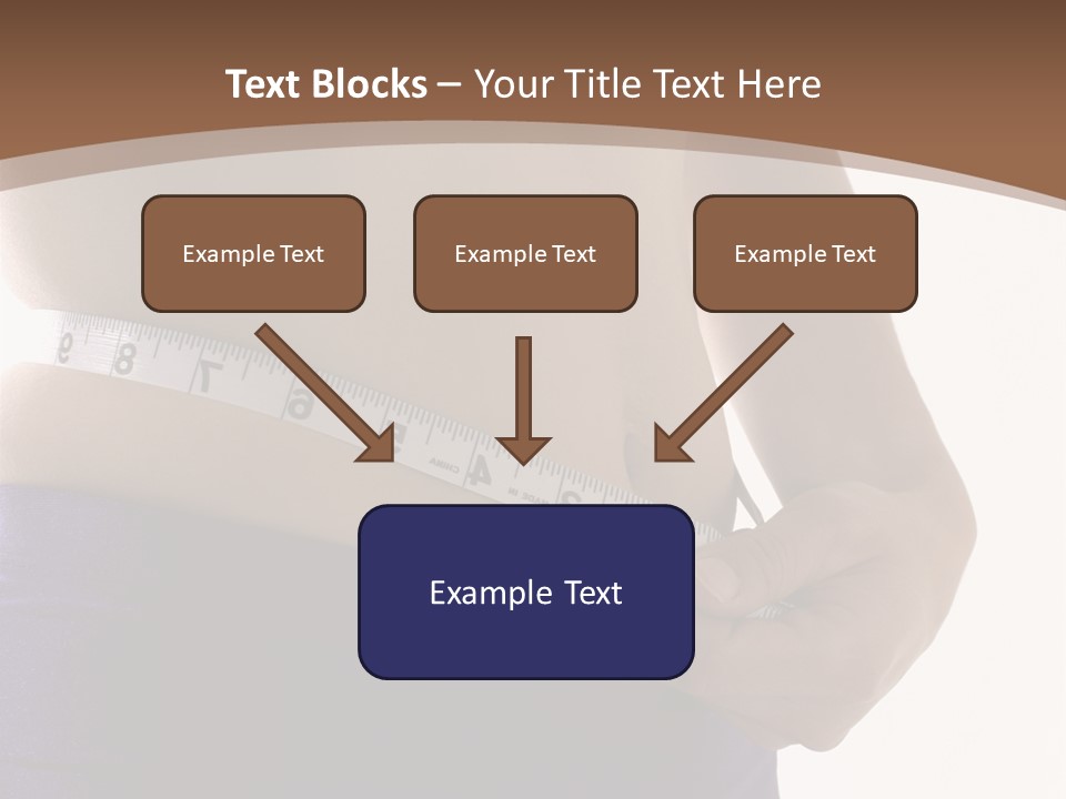 A Woman Measuring Her Waist With A Measuring Tape PowerPoint Template
