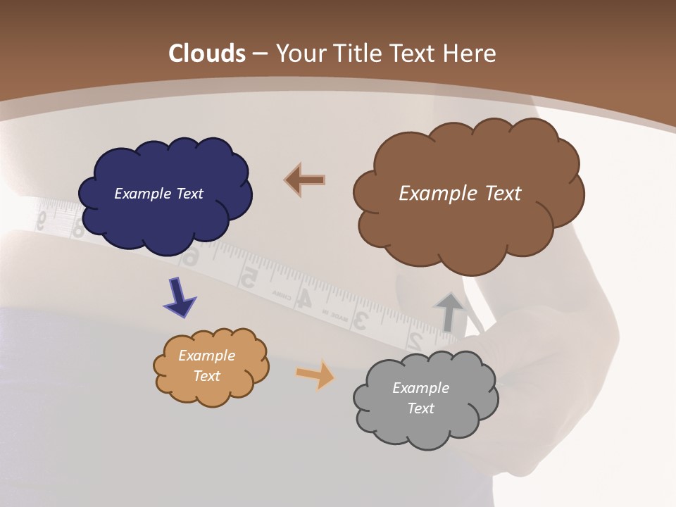 A Woman Measuring Her Waist With A Measuring Tape PowerPoint Template