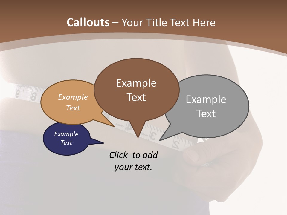 A Woman Measuring Her Waist With A Measuring Tape PowerPoint Template