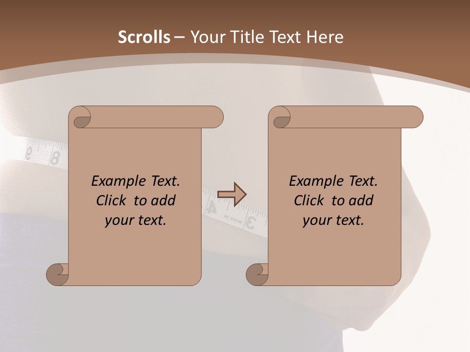 A Woman Measuring Her Waist With A Measuring Tape PowerPoint Template