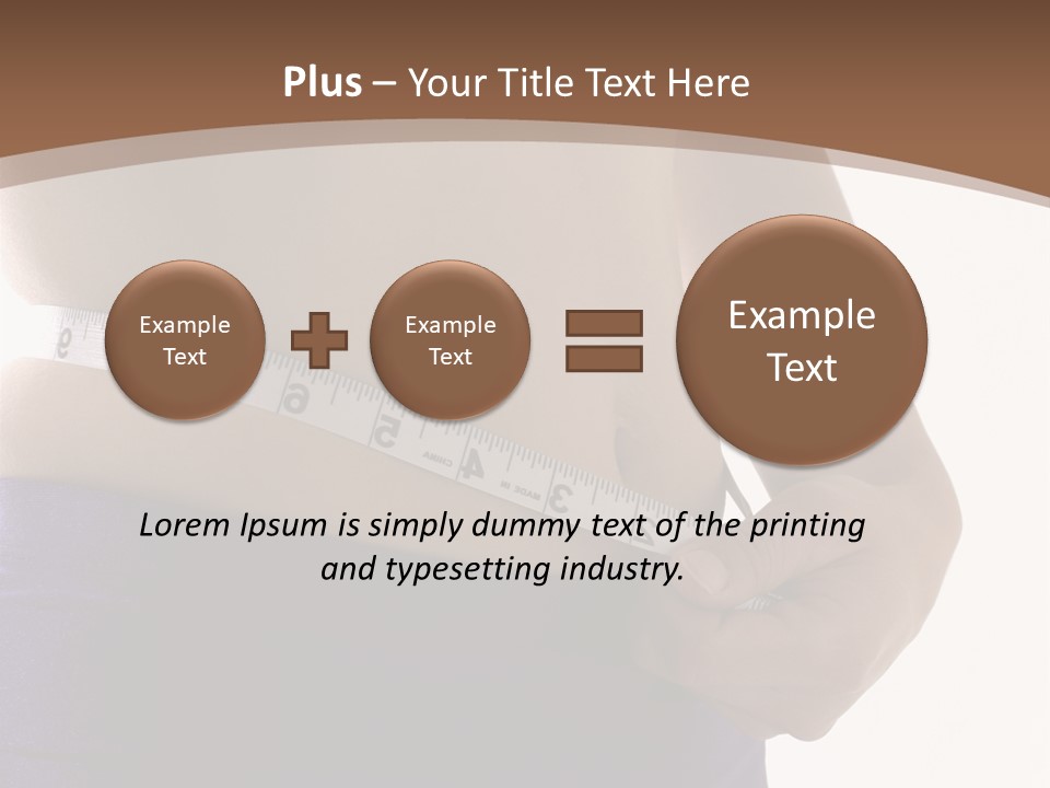 A Woman Measuring Her Waist With A Measuring Tape PowerPoint Template