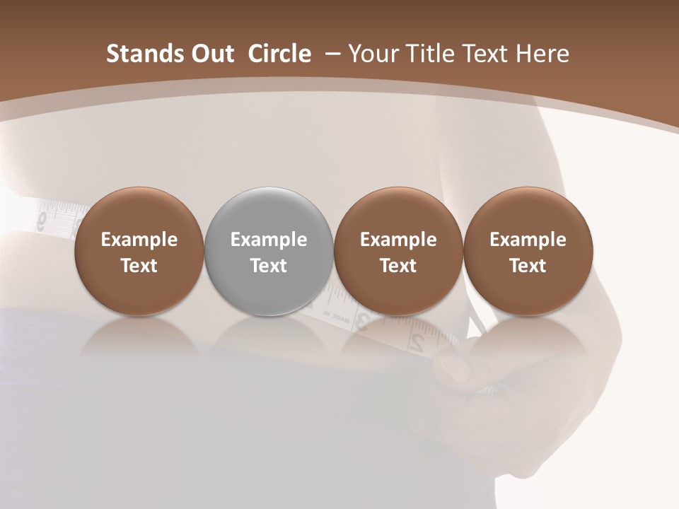 A Woman Measuring Her Waist With A Measuring Tape PowerPoint Template