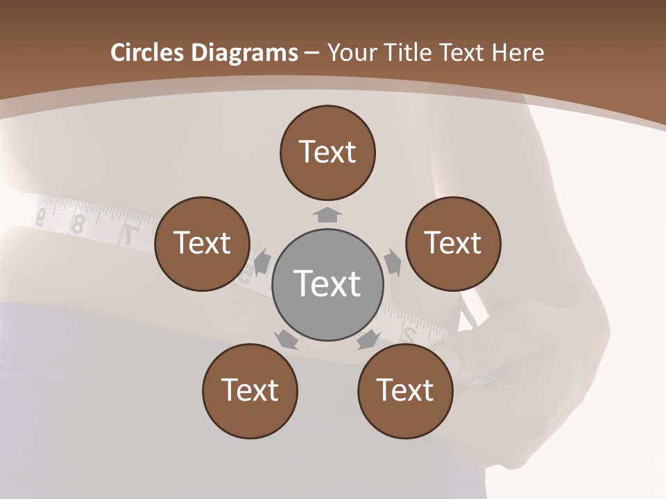 A Woman Measuring Her Waist With A Measuring Tape PowerPoint Template