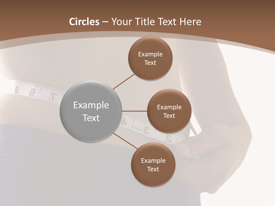 A Woman Measuring Her Waist With A Measuring Tape PowerPoint Template