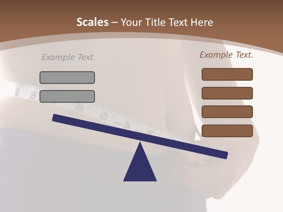A Woman Measuring Her Waist With A Measuring Tape PowerPoint Template