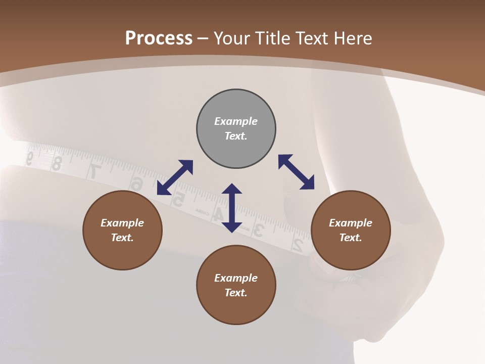 A Woman Measuring Her Waist With A Measuring Tape PowerPoint Template