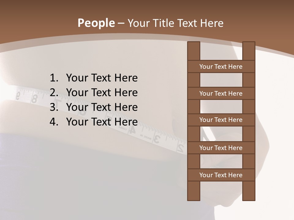 A Woman Measuring Her Waist With A Measuring Tape PowerPoint Template