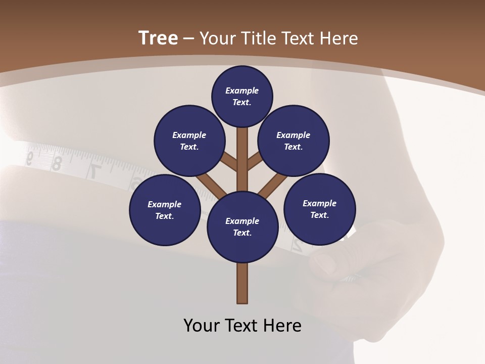 A Woman Measuring Her Waist With A Measuring Tape PowerPoint Template