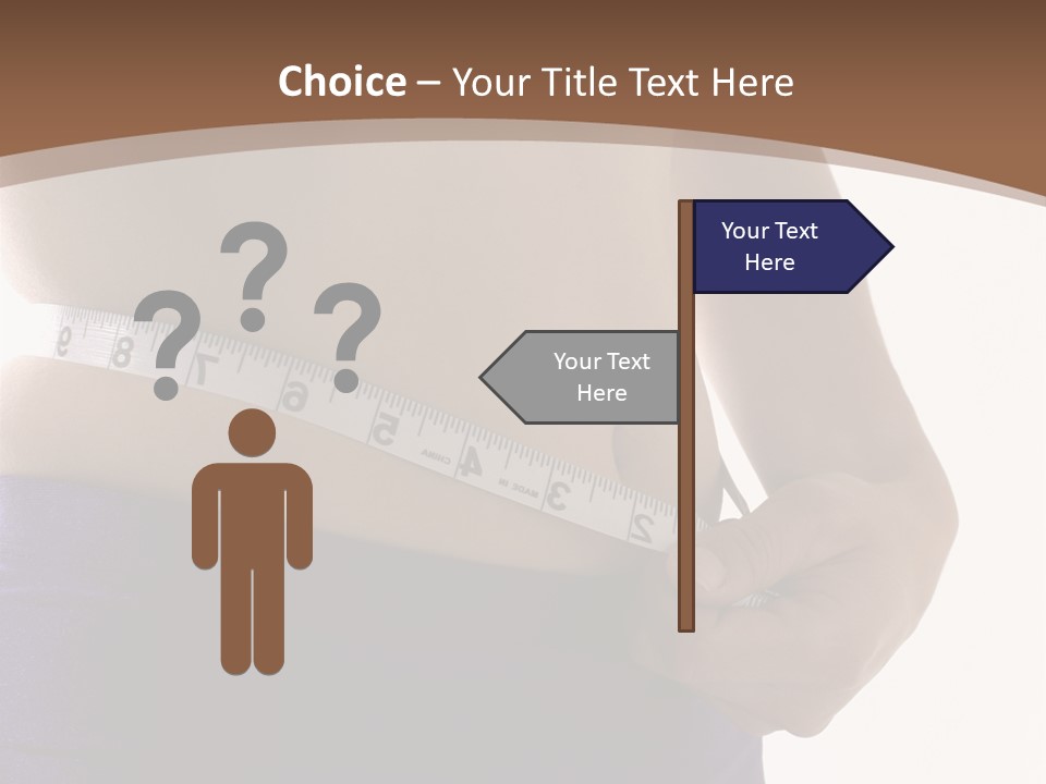 A Woman Measuring Her Waist With A Measuring Tape PowerPoint Template