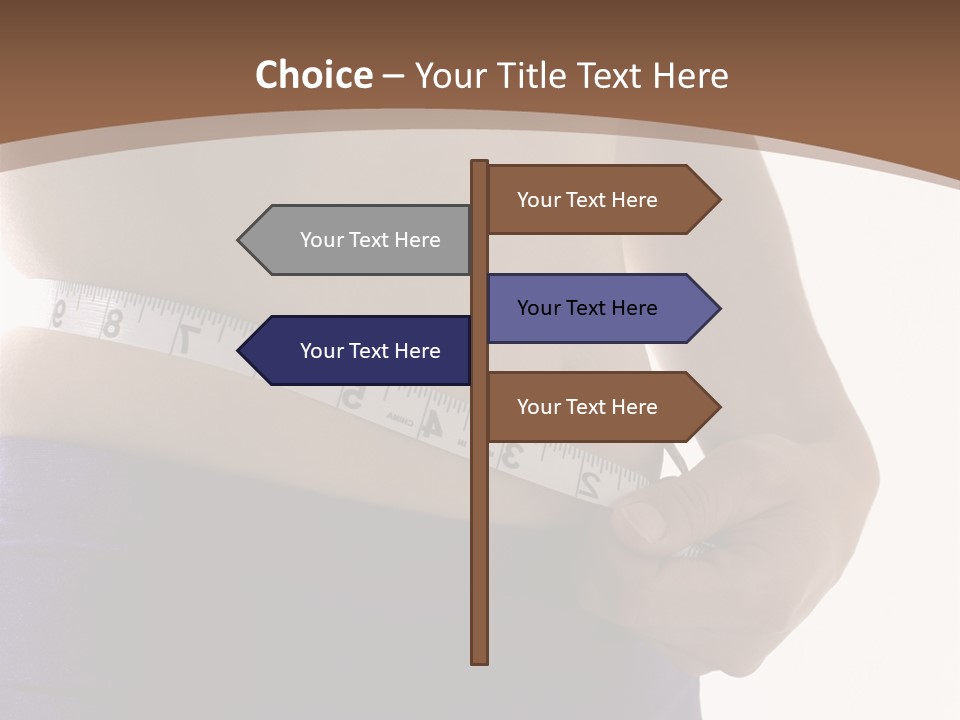 A Woman Measuring Her Waist With A Measuring Tape PowerPoint Template