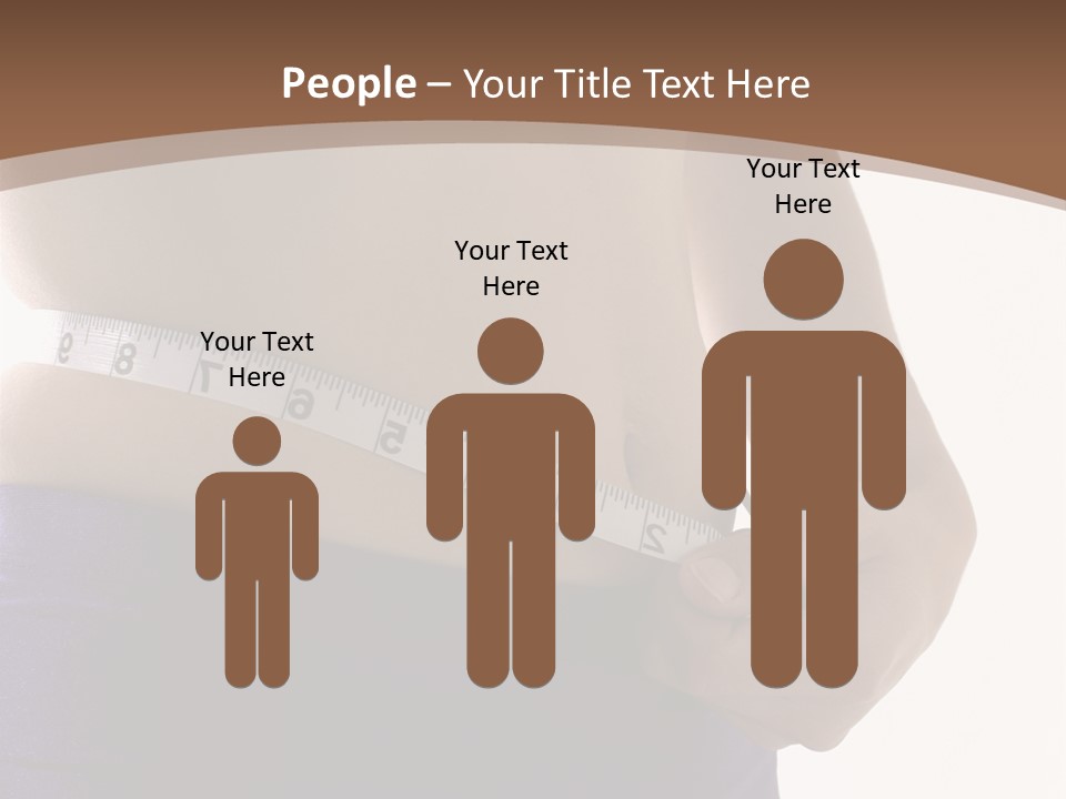A Woman Measuring Her Waist With A Measuring Tape PowerPoint Template
