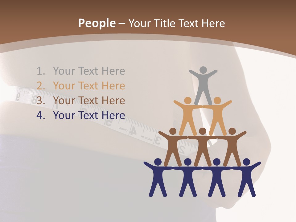 A Woman Measuring Her Waist With A Measuring Tape PowerPoint Template