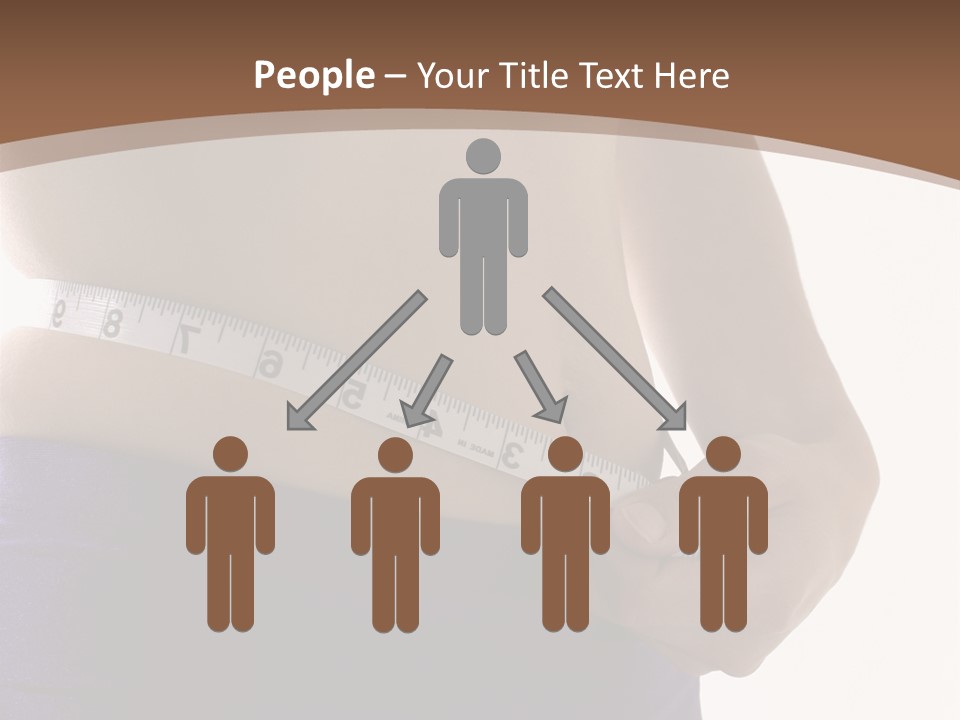 A Woman Measuring Her Waist With A Measuring Tape PowerPoint Template