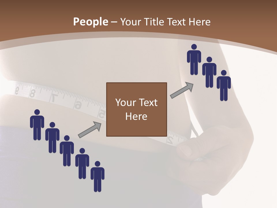 A Woman Measuring Her Waist With A Measuring Tape PowerPoint Template