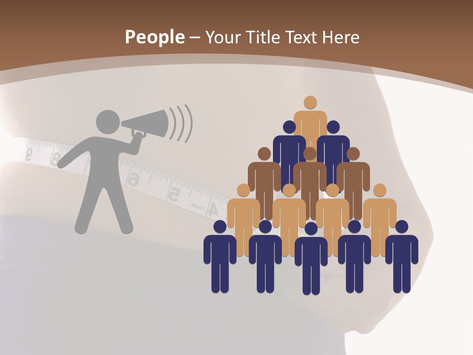 A Woman Measuring Her Waist With A Measuring Tape PowerPoint Template