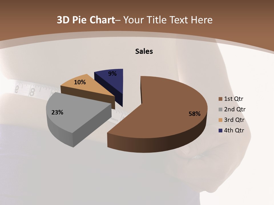 A Woman Measuring Her Waist With A Measuring Tape PowerPoint Template