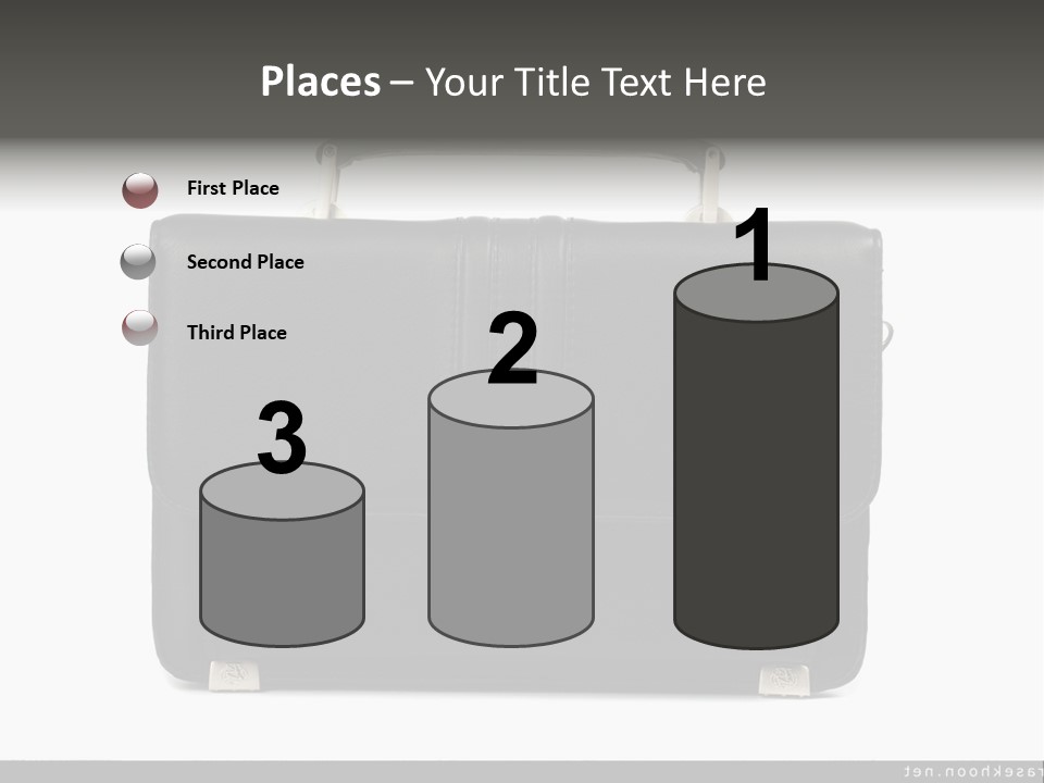 A Black Briefcase With A Silver Handle On A White Background PowerPoint Template