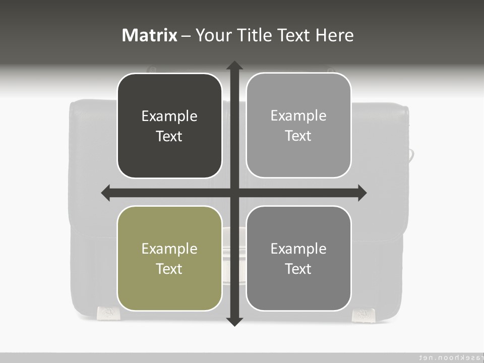 A Black Briefcase With A Silver Handle On A White Background PowerPoint Template