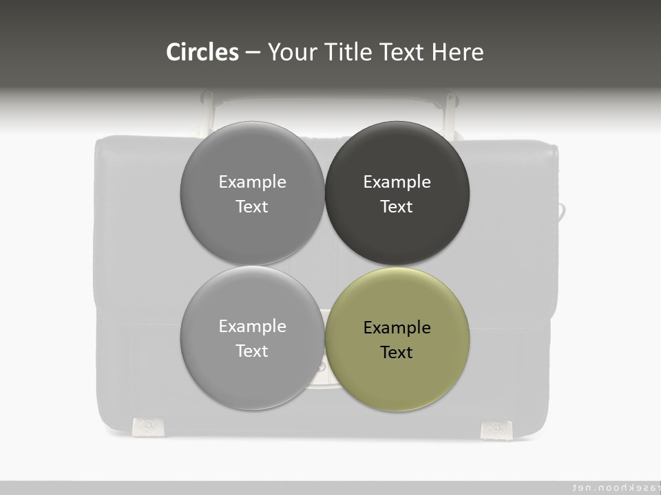 A Black Briefcase With A Silver Handle On A White Background PowerPoint Template