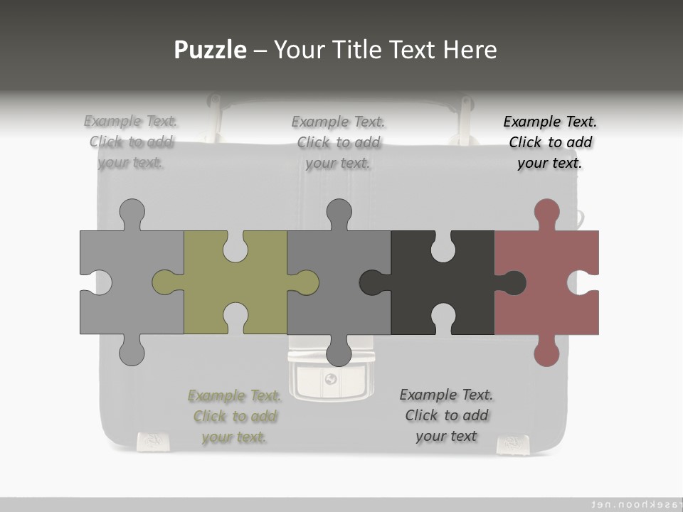 A Black Briefcase With A Silver Handle On A White Background PowerPoint Template