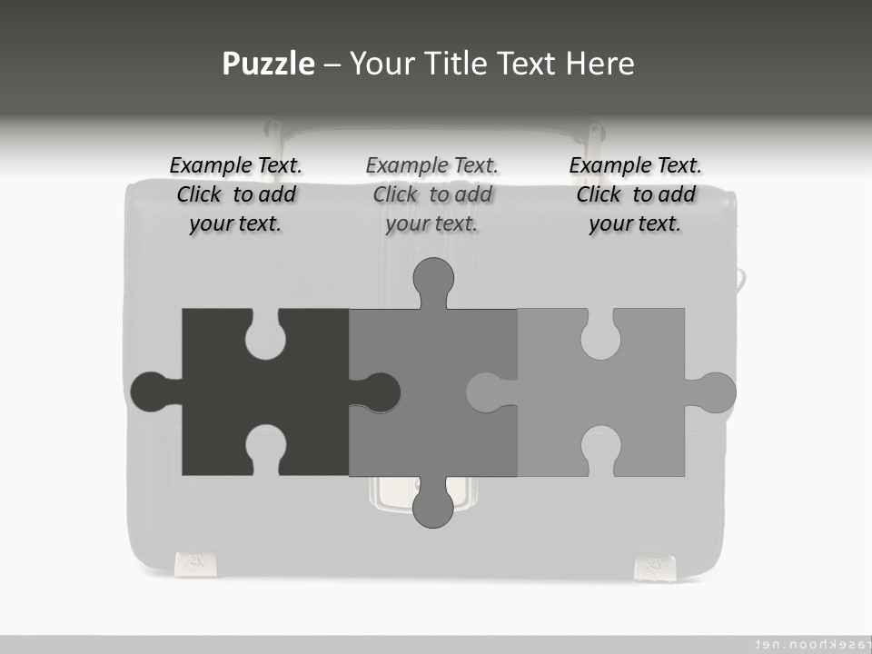 A Black Briefcase With A Silver Handle On A White Background PowerPoint Template