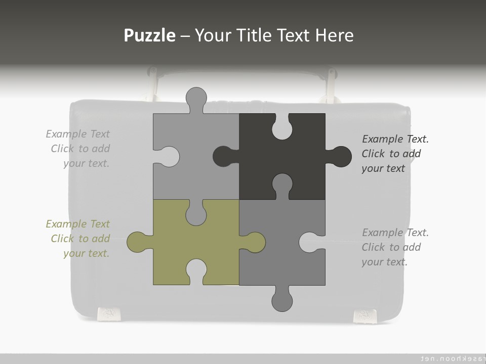 A Black Briefcase With A Silver Handle On A White Background PowerPoint Template