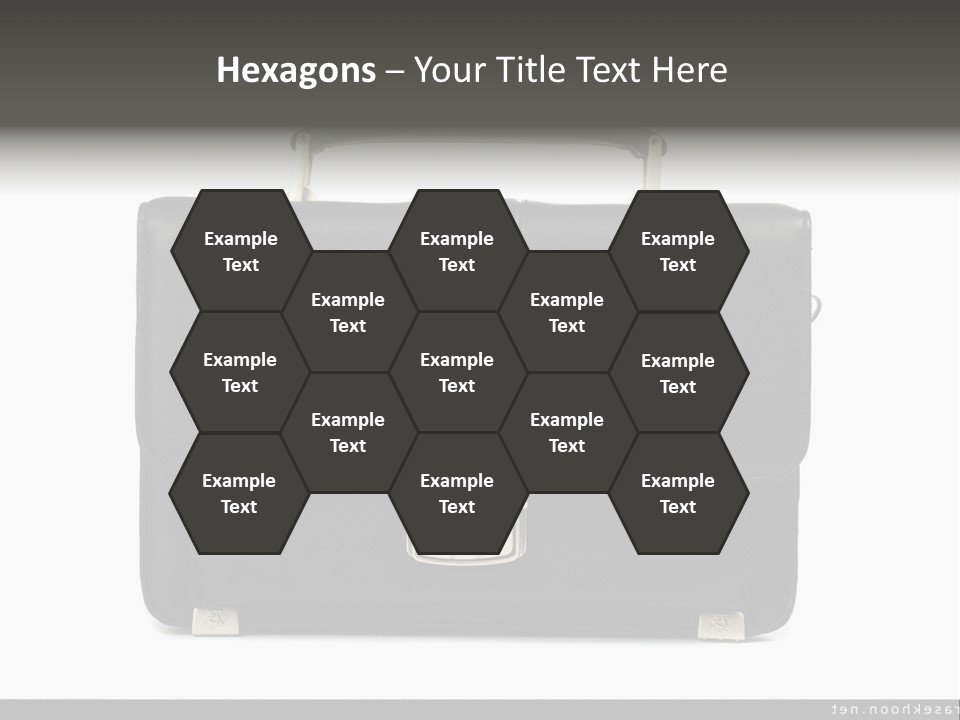 A Black Briefcase With A Silver Handle On A White Background PowerPoint Template