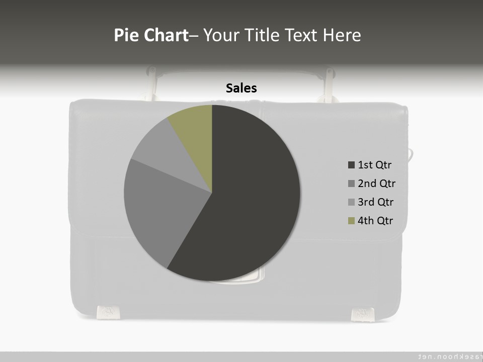A Black Briefcase With A Silver Handle On A White Background PowerPoint Template