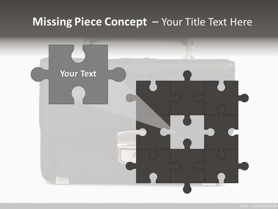 A Black Briefcase With A Silver Handle On A White Background PowerPoint Template