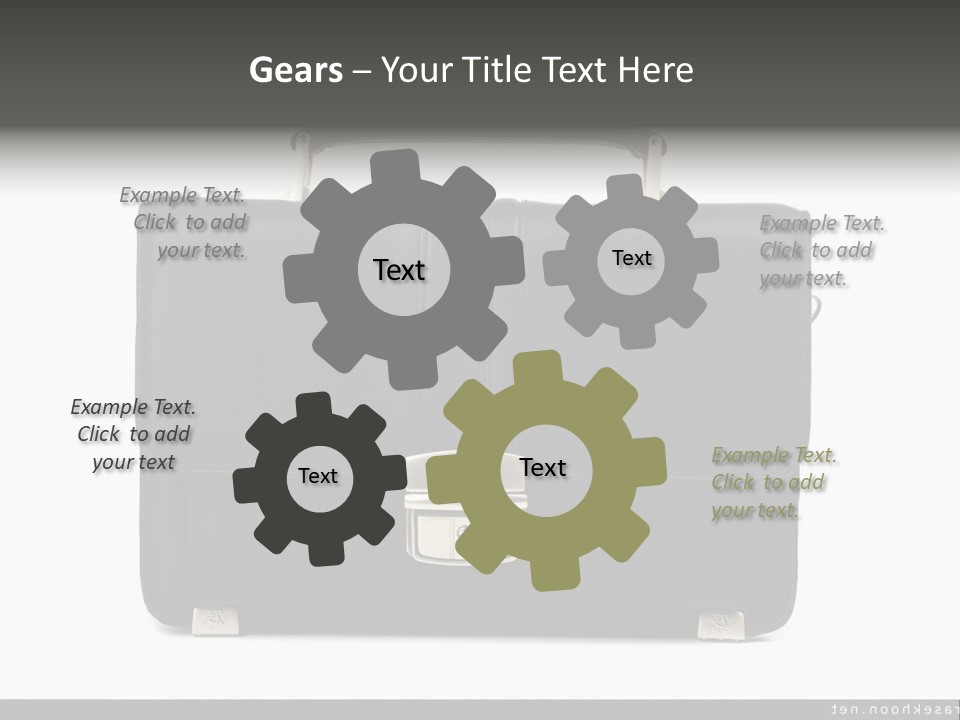 A Black Briefcase With A Silver Handle On A White Background PowerPoint Template