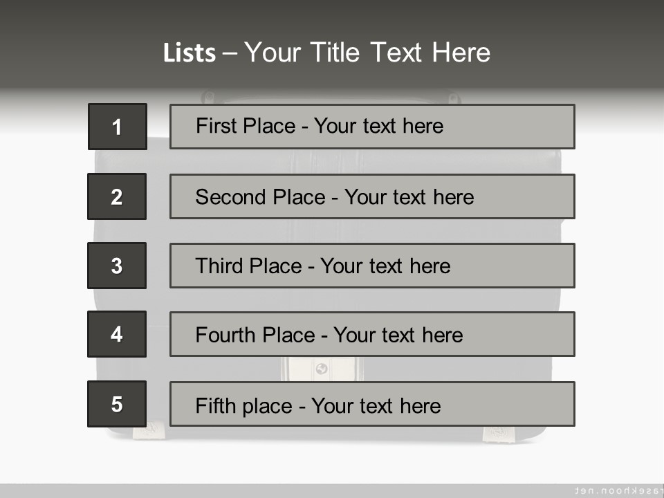 A Black Briefcase With A Silver Handle On A White Background PowerPoint Template