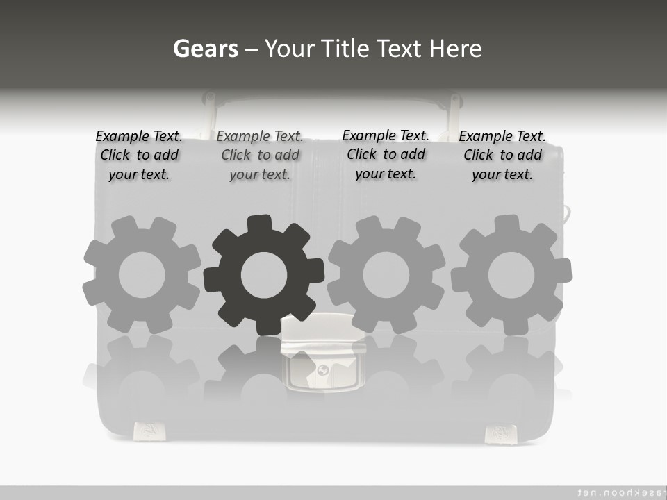 A Black Briefcase With A Silver Handle On A White Background PowerPoint Template