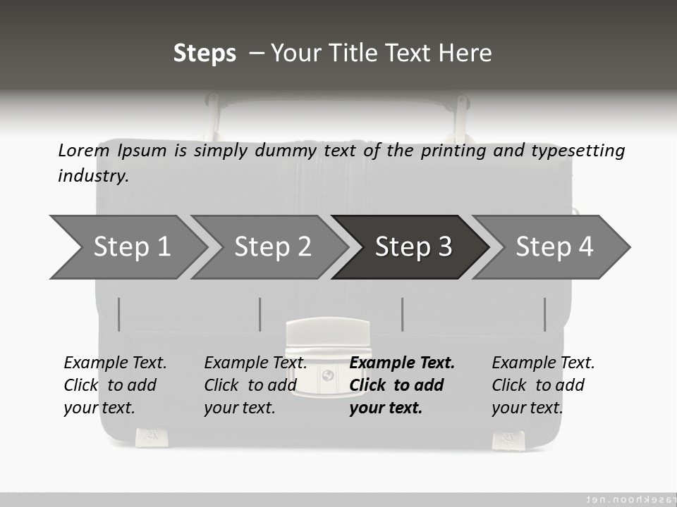 A Black Briefcase With A Silver Handle On A White Background PowerPoint Template