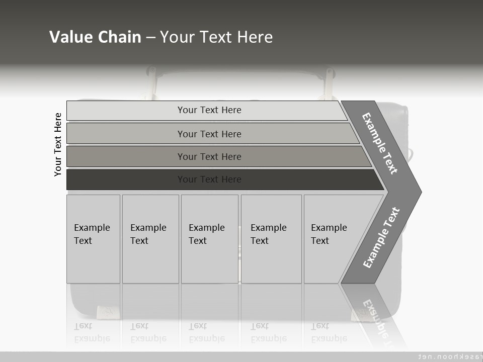 A Black Briefcase With A Silver Handle On A White Background PowerPoint Template
